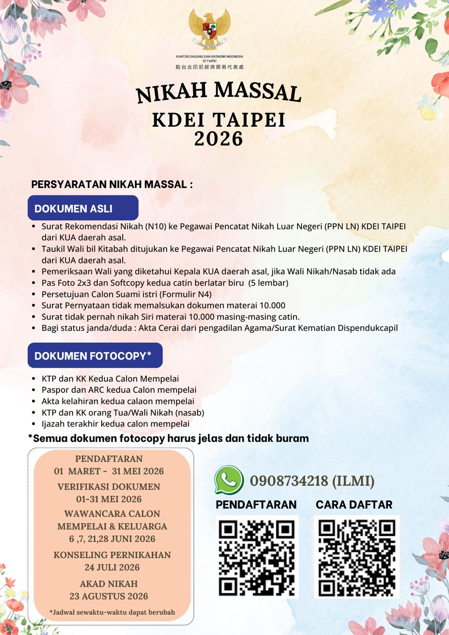 Nikah Massal KDEI Taipei 2026