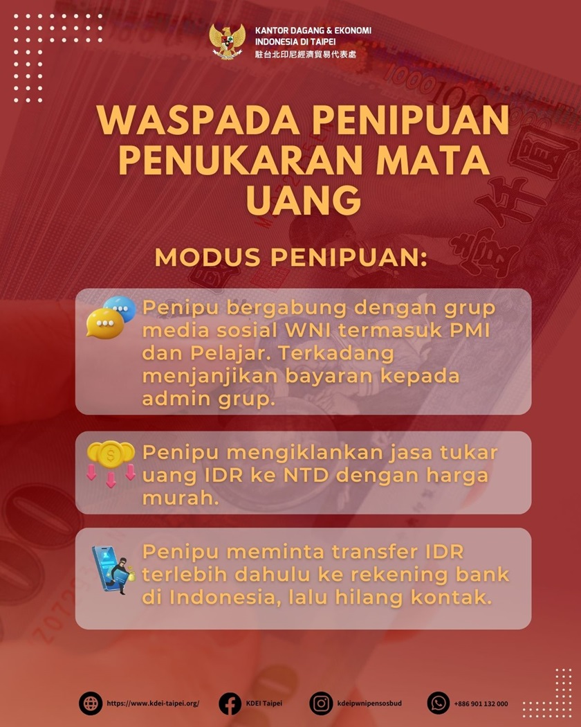 Waspada Penipuan Penukaran Mata Uang