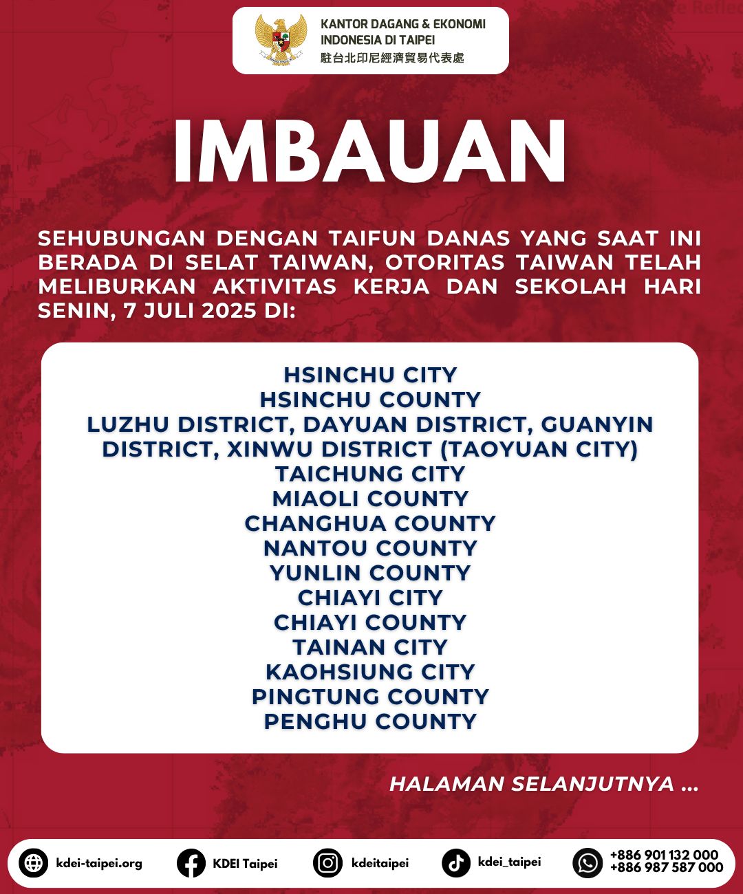 Imbauan Taifun Danas