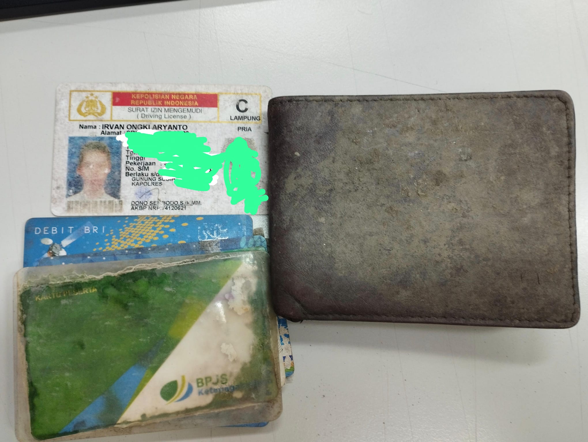 Telah ditemukan dompet dan kartu identitas a.n. Irvan Ongki Aryanto